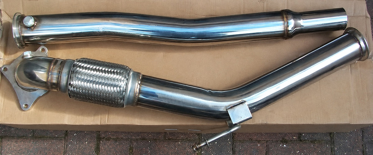 Exhaust Downpipe Stainless Steel Exhaust fits A3 Golf GTI Mk5 Mk6 2.0T 3" FWD